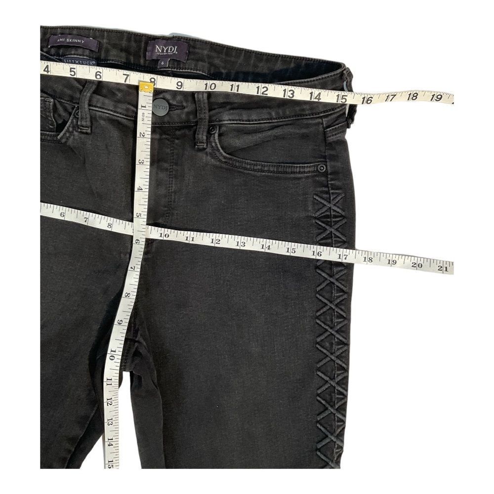 NYDJ Women’s Ami Skinny Black Lift Tuck Technology Jeans Denim Pants Size 6 - Picture 11 of 13